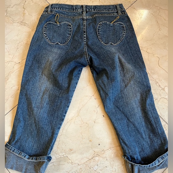 VTG Y2K Apple Bottoms Knee Length Jeans - Picture 1 of 4